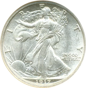 image for: 1917 50c NGC MS62