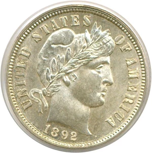 image for: 1892-O 10c PCGS MS65