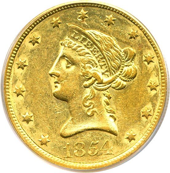 image for: 1854-O $10  PCGS AU55 