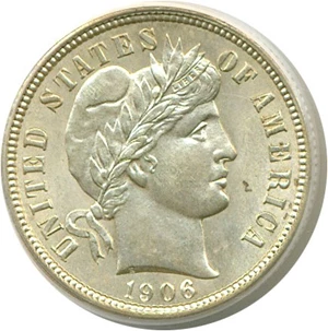 image for: 1906 10c PCGS MS63