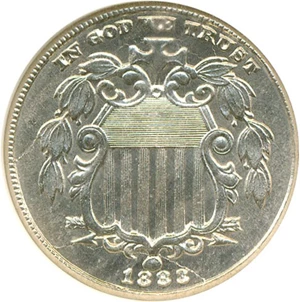 image for: 1883 5c Shield NGC MS66