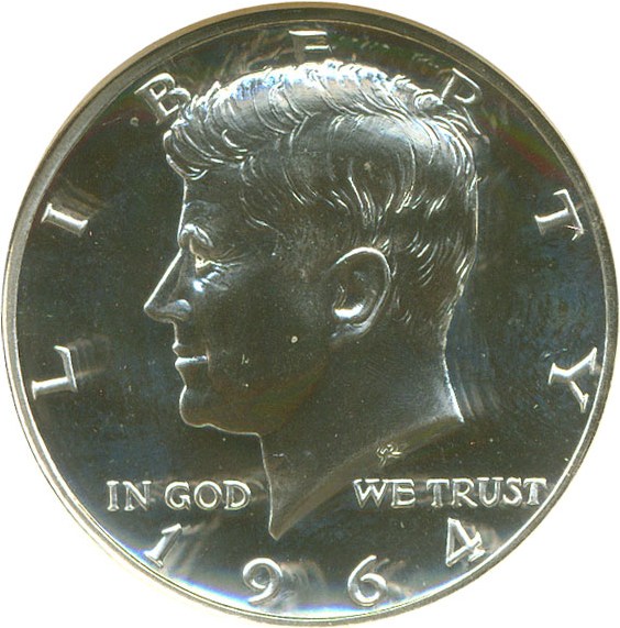 image for: 1964 50c Accent Hair NGC Proof 67 