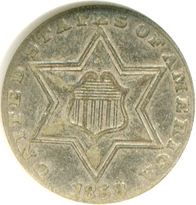 image for: 1858 3cS  ANACS XF45 