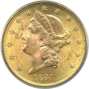 image for: 1884-S $20 PCGS MS63