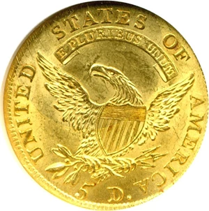 image for: 1810 $5 Small Date, Large 5 NGC MS61