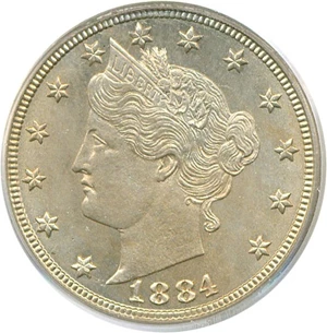 image for: 1884 5c PCGS MS65