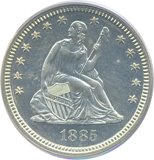 image for: 1885 25c PCGS Proof 63