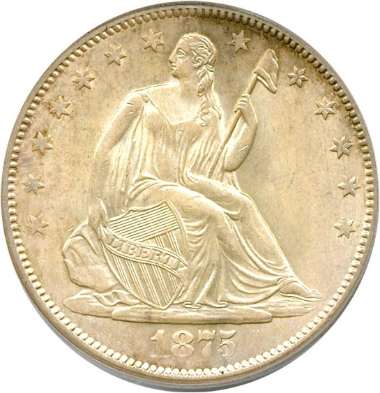 image for: 1875-S 50c  PCGS MS64