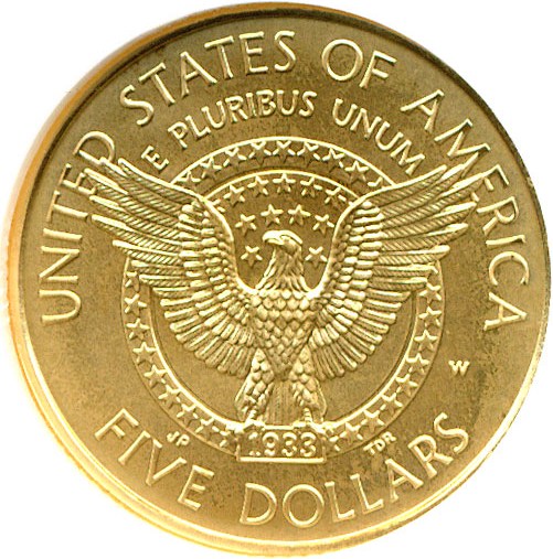 image for: 1997-W $5 Franklin D. Roosevelt NGC MS68 