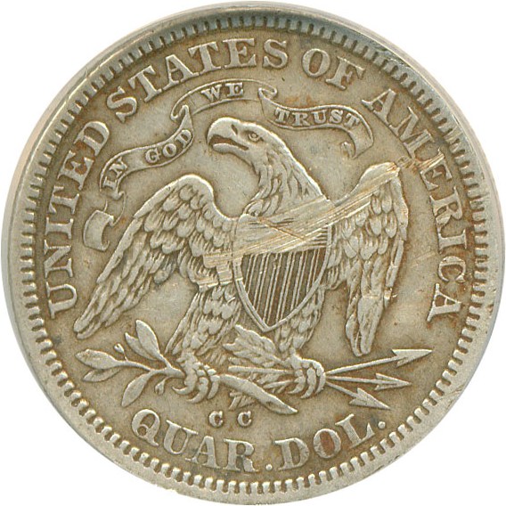 image for: 1873-CC 25c Arrows NCS XF Details (Reverse Damage)