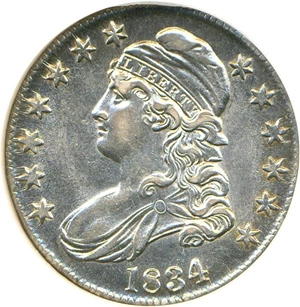 image for: 1834 50c DGS AU53