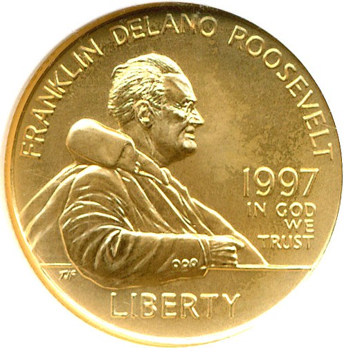 image for: 1997-W $5 Franklin D. Roosevelt NGC MS68 