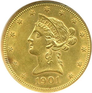image for: 1901-O $10 NGC AU58