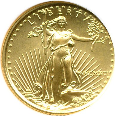 image for: 1991 $5 Gold Eagle NGC MS69 