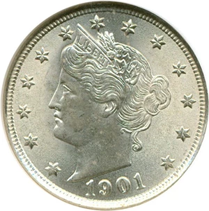 image for: 1901 5c NGC MS64