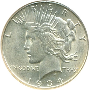 image for: 1934-S $1 NGC MS62
