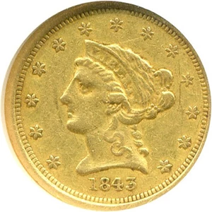 image for: 1843-O $2 1/2 Small Date NGC XF45