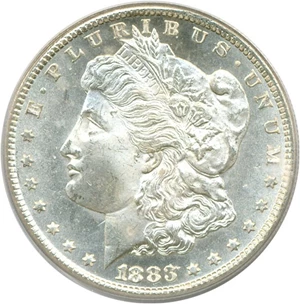 image for: 1883-CC $1 PCGS MS64 PL