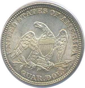 image for: 1860 25c PCGS MS64