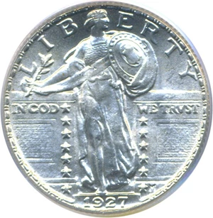 image for: 1927 25c PCGS MS65