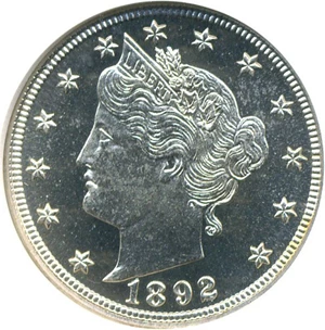 image for: 1892 5c NGC Proof 66 Cameo