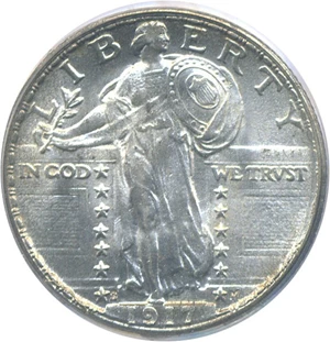 image for: 1917-S 25c Ty.2 PCGS MS65