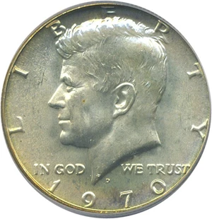 image for: 1970-D 50c PCGS MS66