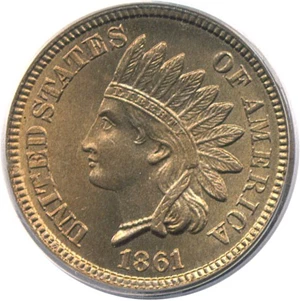 image for: 1861 1c PCGS MS64