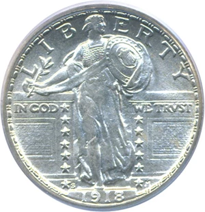 image for: 1918-S 25c PCGS MS64