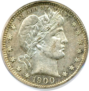 image for: 1900-S 25c PCGS AU50