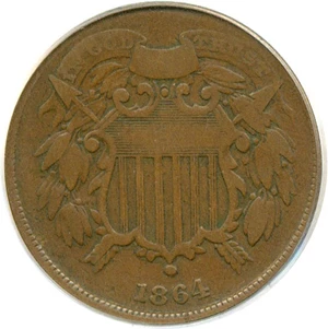 image for: 1864 2c Small Motto PCGS VG-8