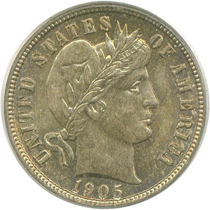 image for: 1905 10c  PCGS MS64