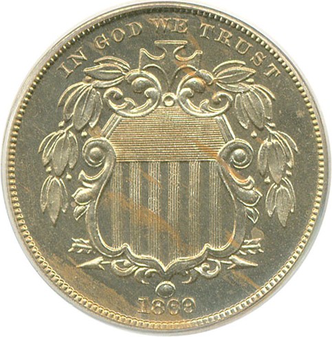 image for: 1869 5c  PCGS Proof 64 