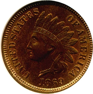 image for: 1869 1c NGC MS65 RB