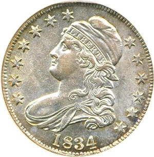 image for: 1834 50c DGS AU53