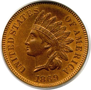 image for: 1869 1c PCGS MS65 RB
