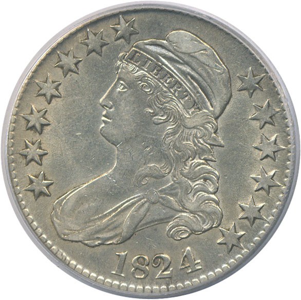 image for: 1824/4 50c  PCGS AU53