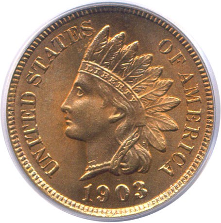 image for: 1903 1c  PCGS MS66 RD