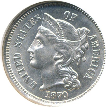 image for: 1870 3cN  NGC MS65