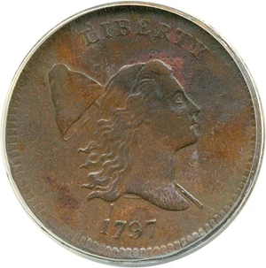 image for: 1797 1/2c Plain Edge ANACS XF40 Details (Corroded)