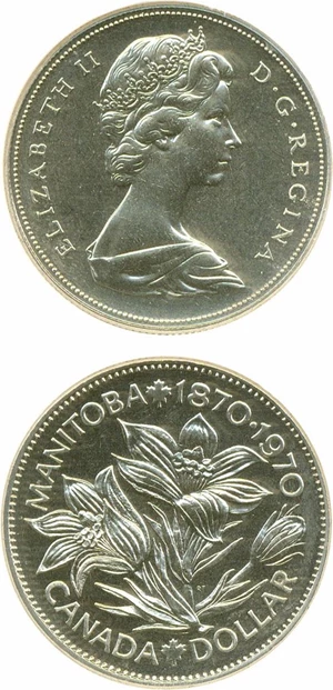 image for: Canada: 1970 $1 DGS PL66 Manitoba