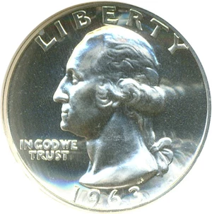 image for: 1963 25c NGC Proof 68