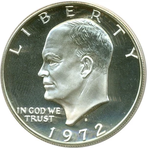 image for: 1972-S $1 Silver PCGS Proof 69 DCameo