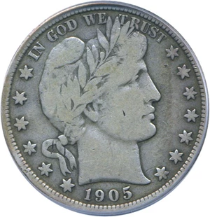 image for: 1905 50c PCGS F12