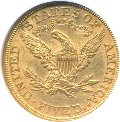 image for: 1891 $5  NGC MS61