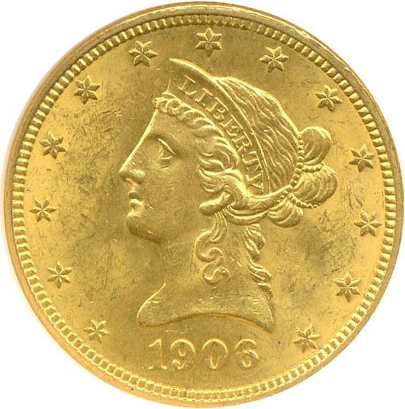 image for: 1906 $10  NGC MS63 