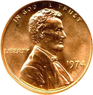 image for: 1974-S 1c NGC MS64 RD