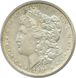 image for: 1901 $1 PCGS AU50