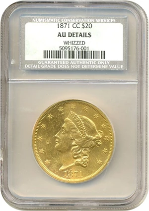 image for: 1871-CC $20 NGC AU Details (Whizzed)