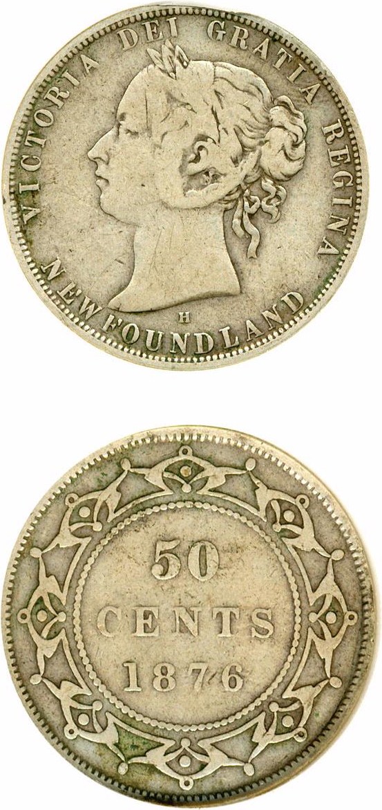 image for: Newfoundland: 1876-H 50c DGS F12